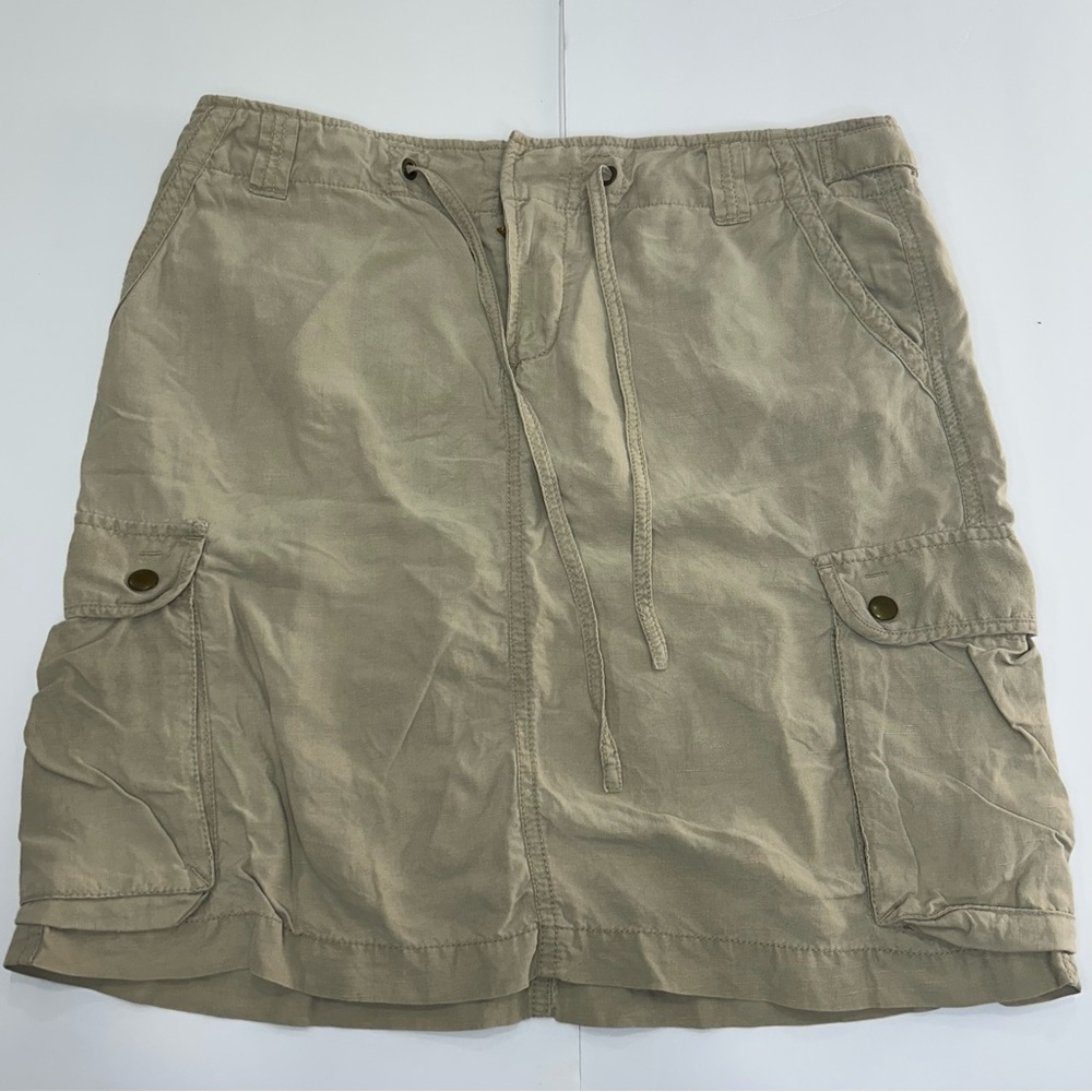 J. Crew Silk and Linen Short  Cargo Skirt Women’s 6